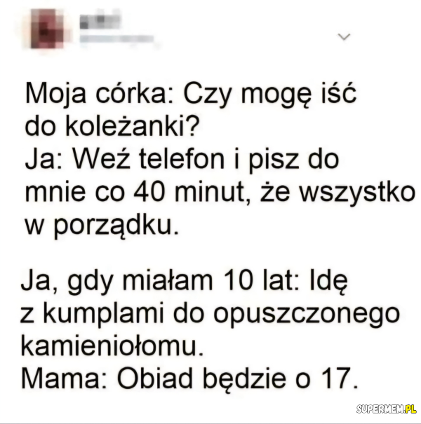 Moja mama jest nadopiekuńcza