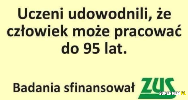 Badania sfinansował zus